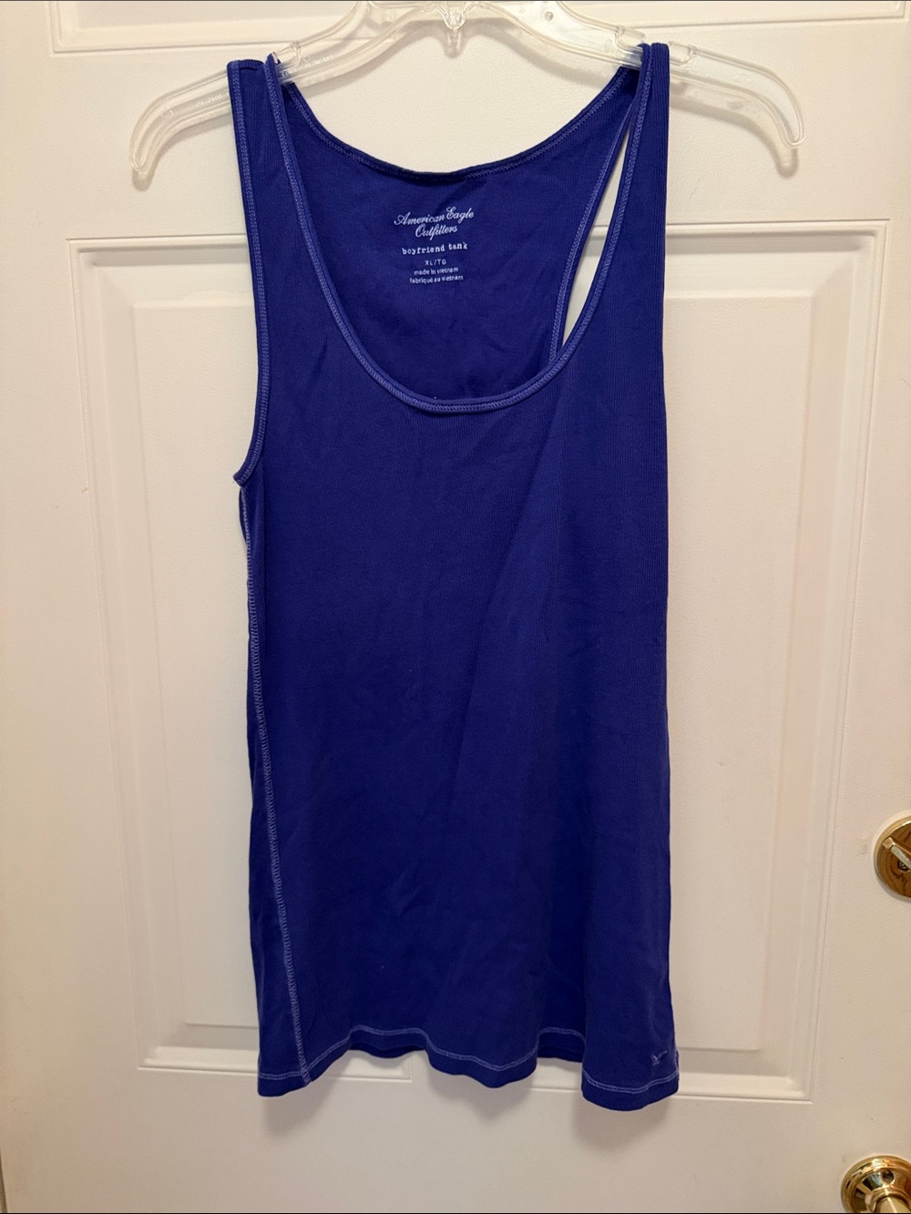 American Eagle Blue Boyfriend Tank. XL